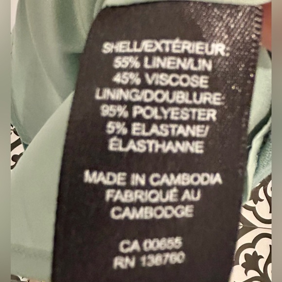 RW&Co linen blend shift dress. Size Med. Sea Green. NWT - Picture 7 of 7
